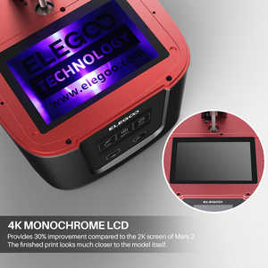 Resina para Impresora 3D de Escritorio 4K ELEGOO Mars, Fácil de Usar, para Uso Doméstico, Laboratorio, Construcción, SLA Industrial, para Impresora de Etiquetas - Product Image 5