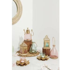 โลหะยอดนิยมทองโลตัสดอกชาน้ําเชิงเทียนพร้อมไฟกระจกขนาดเล็กสําหรับตกแต่งบ้านรอมฎอนผู้ถือ Tealight - Product Image 5