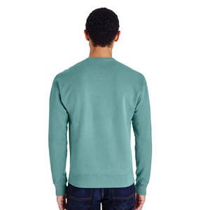 Basics Custom Heavy Thick 330GSM Sudadera de algodón Pure Black Top Sudadera de mezcla de algodón de manga larga para hombres - Product Image 2