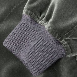 Veste élégante pour homme, bombardier de luxe en daim, vêtements d'extérieur, col côtelé zippé aux poignets, mode décontractée, vêtements de gros - Product Image 3