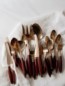 Juego de Cubiertos de Acero Inoxidable de Lujo, Libre de BPA, con Mangos de Esmalte Azul, Estilo Real, Apto para Lavavajillas, para Fiestas - Product Image 4