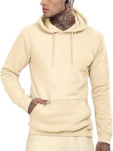 Sudaderas Casuales de Invierno para Hombre, Color Sólido, 100% Algodón, Felpa, Corte Regular, con Bolsillo - Product Image 5