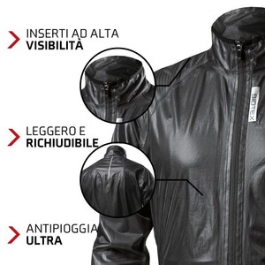 Giacca da ciclismo antipioggia ultraleggera Biotex grigia 138-03-M taglie M-L-2XL - Product Image 2