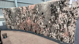 Best-seller Dalle de marbre rose de feu de l'Alaska Carreau de sol moderne naturel poli pour grand appartement Expédition internationale - Product Image 5