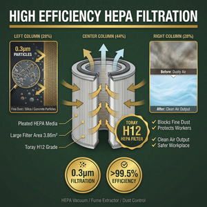 <span class=keywords><strong>Aspirateur</strong></span> industriel à jet pulsé automatique HEPA en acier inoxydable 5500W 380V pour le ponçage des sols et l'élimination de la poussière en usine - Product Image 1