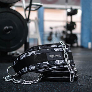 High Quality Neoprene <b>Back</b> <b>Support</b> Dip Belt for Weightlifting Workout Training New Design Wholesale Neoprene Weight Lifting Belt - Product Image 1