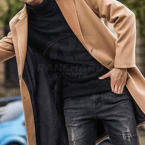 <b>Men</b> Long Trench <b>Coat</b> Business Classic Stylish <b>Coat</b> <b>Men</b> Slim Fit Long <b>Coat</b> Wool Blend Fashion Outerwear - Product Image 2