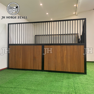 Chạy vĩnh viễn trong nhà kho bên ngoài chuồng ngựa ổn định Tấm ngựa nơi trú ẩn cho trang trại ngựa gian hàng Bảng điều khiển phía trước với cửa bản lề - Product Image 6