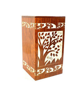 Vente chaude Urnes de crémation en bois modernes Urnes décoratives funéraires faites à la main pour hommes femmes à bas prix - Product Image 1