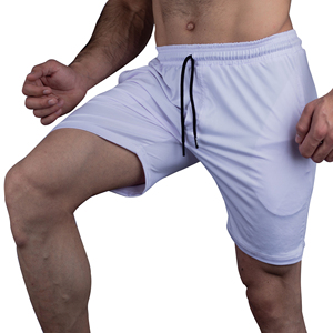 กางเกงออกกำลังกายขาสั้นผ้าแห้งเร็วกางเกงขาสั้นผ้าโพลีเอสเตอร์สำหรับยกน้ำหนักแบบลำลองสำหรับเล่นโยคะความคล่องตัวสูงสุด100% - Product Image 4