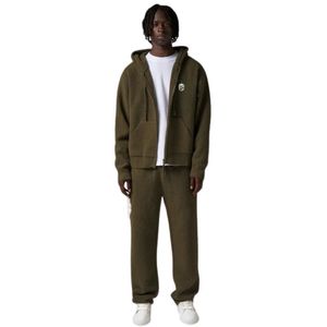 Khaki ZipUp Knit Hoodie with Crown Logo Soft Comfortable Hoodie for Casual Wear <b>Perfect</b> for Men and Women - Product Image 6