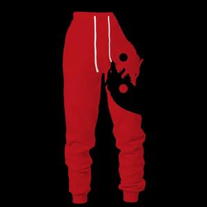 Pantalones largos transpirables para correr deportivos informales con estampado 3D para hombre, diseño de Hip Hop de cintura media con patrón recto para actividades al aire libre - Product Image 6