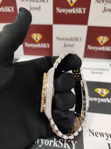 Elegante reloj de diamante Moissanite, relojes mecánicos de movimiento automático de acero inoxidable para hombres y mujeres - Product Image 6