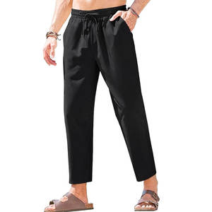 กางเกงคาร์โก้ผ้าฝ้าย100% สำหรับผู้ชาย, กางเกงคาร์โก้ยืดสบายกันลมระบายอากาศโลโก้เอวน้ำหนักเบา - Product Image 5