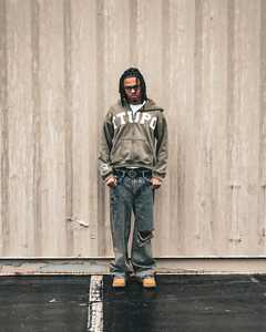 Vintage Zip Distressed Heavyweight Parche grueso Sudadera con capucha de gran tamaño Logotipo personalizado Lavado con ácido Moda 100% Algodón Chándal de invierno - Product Image 1