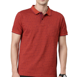 เสื้อโปโลผู้ชายเสื้อโปโลผ้าฝ้ายโพลีเอสเตอร์พิมพ์ลายสีเอกลักษณ์ - Product Image 1