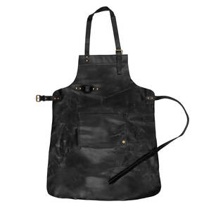 Luxurious <b>Leather</b> <b>Apron</b> for High-End Kitchens <b>Leather</b> <b>Apron</b> with Reinforced Stitching for Durability - Product Image 1