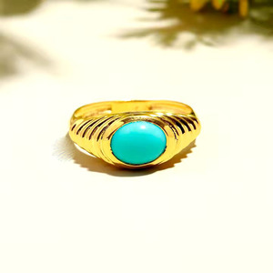 Bague en pierre turquoise Design Unique bande en argent Sterling 925 massif femmes fiançailles cadeau de fête de mariage en gros approvisionnement en vrac - Product Image 2