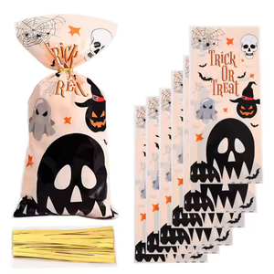 Halloween Trick or Treat Goodie Snack Bags Celofán autosellante para envolver dulces Bolsas de plástico - Product Image 5