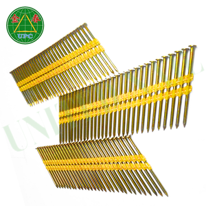 21 Degree <b>Framing</b> Nails with Yellow Coating Steel Flat Head Smooth/Ring/Screw Shank Type Made Vietnam for Pallet Manufacturing - Product Image 4