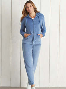 Ensemble survêtement femme en velours personnalisé, 2 pièces, sweat-shirt et pantalon, strass, grande taille, 320-340 GSM, écologique, respirant - Product Image 5