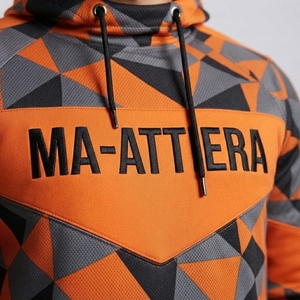 <b>Mens</b> Orange Black Geometric Hoodie Tracksuit Set Printed <b>Pullover</b> Sweatshirt Jogger Pants Sportswear Training Gym Fitness - Product Image 6
