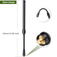 CS Antena Táctica de Cuello de Cisne Omnidireccional de Fibra de Vidrio para Amateur Walkie Talkie VHF UHF 136-174MHz 400-520MHz Comunicación