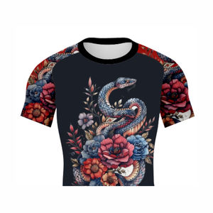 <b>Rashguard</b> Mma Half Sleeves Digital Sublimation Printed Sportswear for Unisex Dark Half Sleeve Custom Compression Shirts - Product Image 4