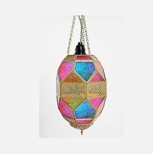 Precioso farol colgante marroquí de hierro y metal con acabado en tonos antiguos que añade un toque de sofisticación a los interiores - Product Image 6