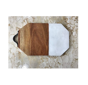 Tabla de cortar de mármol de diseño hecho a mano Natural con logotipo personalizado de madera, producto de alta calidad para cocina grabado - Product Image 4