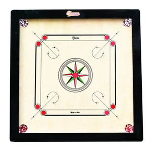 Panneau de carrom en contreplaqué de qualité pour tournois de grande taille avec pièce de monnaie et attaquant de carrom - Product Image 2