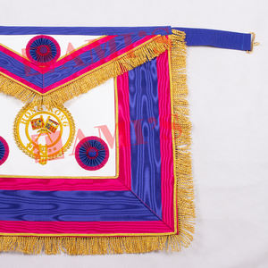 Tablier de robe complète provinciale de marque avec insigne meilleur matériel tablier de régalia maçonnique avec ceinture à boucle - Product Image 5