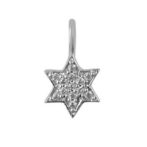 Charmes de luxe minimalistes en argent sterling 925 CZ pierre forme d'étoile accessoires de charme fabricant de bijoux personnalisés - Product Image 2