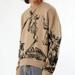 Pull pour hommes Pull à motif jacquard Tricots Col rond Tricoté en coton Pull en tricot personnalisé Prières pour hommes Pull court pour hommes - Product Image 2