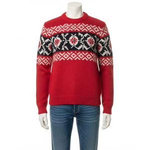 Pull en laine tricotée imprimé, mélange de laine mérinos, doux, chaud, respirant, décontracté, pull d'hiver et de printemps, tendance - Product Image 1