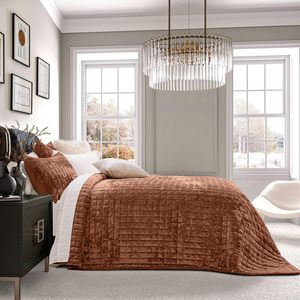 Sang trọng nhung Quilt Set Vua Kích thước đất nung FAWN nhung Comforter Set, quá khổ bedspread coverlet Quilted bedding Set - Product Image 3