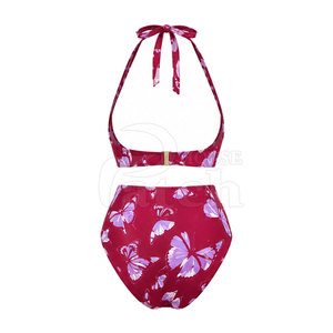 Women Swimming Collection Two Piece Stretch <b>Outfit</b> Decorative Bottom Design Beach Holiday Seaside Resort Wear - Product Image 2