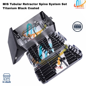 ชุดอุปกรณ์ยืดหลังแบบท่อ MIS รุ่น Spine System ผลิตจากไทเทเนียมเคลือบสีดำ เกรดทางการแพทย์ พร้อมกล่องฆ่าเชื้อ OMI - Product Image 2