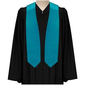 Fábrica personalizada de alta calidad al por mayor estola de graduación y faja con embellecedor uso escolar 100% poliéster logotipo personalizado Unisex - Product Image 5