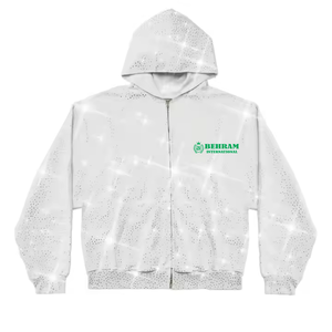 Survêtements délavés à l'acide avec capuche zippée 100% coton, coupe classique personnalisée, respirant, séchage rapide, polaire d'hiver/éponge française, unisexe - Product Image 2
