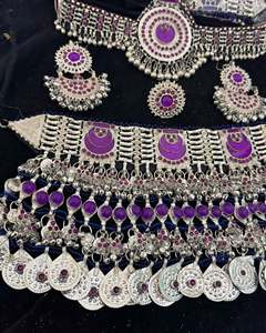 Colorful Stainless Steel Islamic Afghan Women Jewelry <b>Set</b> with Handcrafted Ethnic Design for Festive Weddings Styling - Product Image 5