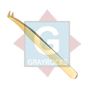 Pince à cils pince à épiler incurvée en acier inoxydable logo personnalisé Extension de marque privée professionnelle - Product Image 1
