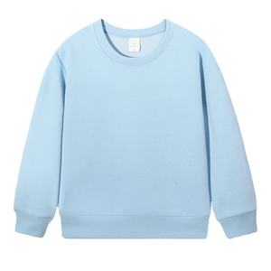 Sweat-shirt à col rond décontracté de couleur unie pour femmes adultes filles à manches longues pull en polaire - Product Image 1