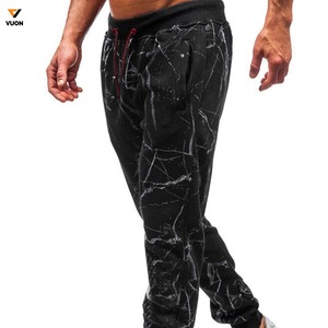New Printed Black Men Quick Dry Pants Running Mid Waist Gym Sports Autumn Winter Training Jogging Breathable Workout - Product Image 2