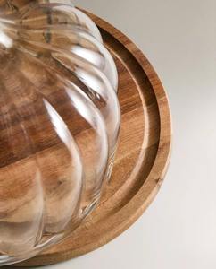 Plat à gâteau en bois tendance en forme de citrouille - Product Image 5