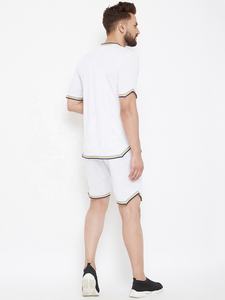 Ensemble deux pièces personnalisé en polyester/coton pour hommes-Survêtement de printemps décontracté à séchage rapide T-shirt et short avec logo imprimé de haute qualité - Product Image 6