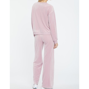Survêtements deux pièces personnalisés de haute qualité pour femmes ensemble de tenues de jogging à imprimé solide vêtements personnalisés - Product Image 6