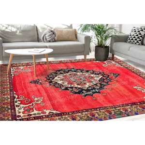 Printed <b>Rug</b>: Modern <b>Boho</b> Step <b>Rug</b>, Brown Medallion Design, Machine Washable,Goblen <b>Rug</b> - Product Image 3