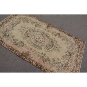 Tapis en laine turque vintage classique Beige marron 37X68 pieds grande surface Rectangle Patchwork Latex couloir chambre nouveau grand tapis - Product Image 4