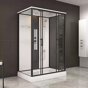 Modern <strong>Ready</strong>-<strong>Made</strong> 8mm Tempered Glass <strong>Bathroom</strong> Pods with Shower Toilet and Sink for Luxury Hotel Solutions - Product Image 1